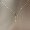 Stainless Steel Necklace Fashion Month Birth Flower Necklace for Women Fashion Rose Daisy Pendant Necklace Jewelry Gift