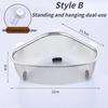 Kitchen Sink Stainless Steel Vegetables Drain Basket Triangle Food Egg Filter Storage Organizer Household Shelf Rack Drainier