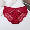 Hollow Out Mid Waist Panties Breathable Plus Size Triangle High Elasticity Women’s Panties
