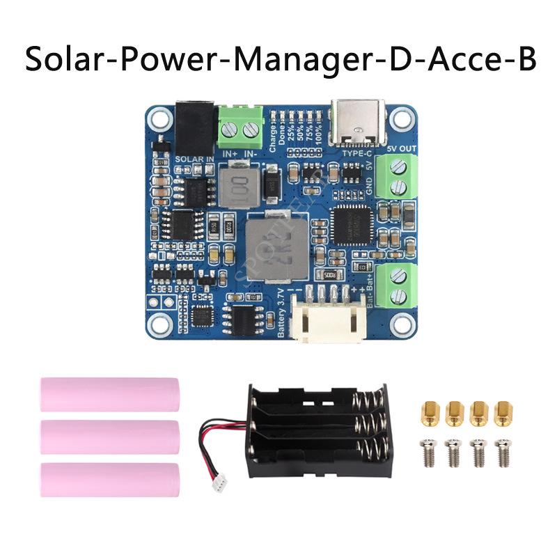 MPPT Solar Charging Module with 3A 5V Output and Rechargeable Lithium Battery.