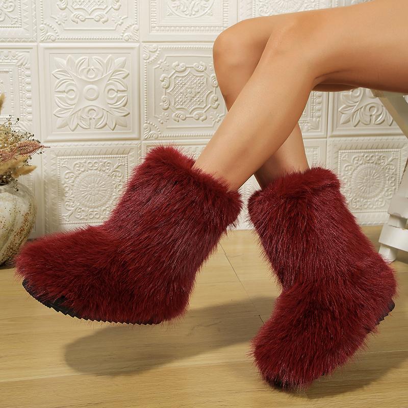 Fashion Winter Ankle Boots Woman 2024 Women's oversized Snow Boots White Black Classic Short Booties Ladies Girls Women's Shoes Hot Sale