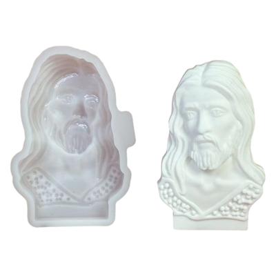Artistic Holy Father Bust Statue Silicone Casting Mold Cement Gypsum Sculpture DIY Project Supplies Religious Mould