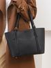 Classic Black Women's Soft Leather Shoulder Bag Large Capacity Versatile Tote Handbag High Quality Female Composite Bag