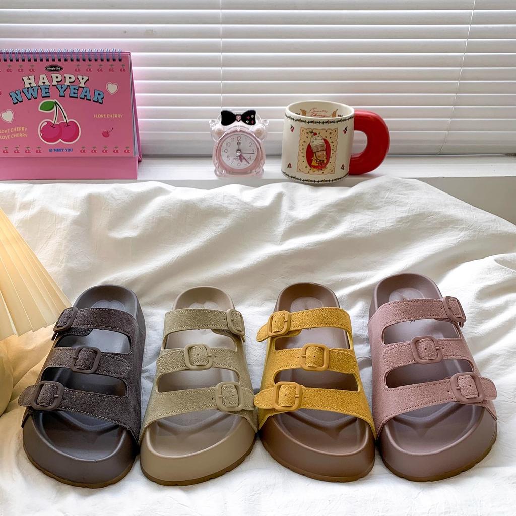 Versatile one-word drag new wear retro platform slippers women's sand fashion sandals women's summer