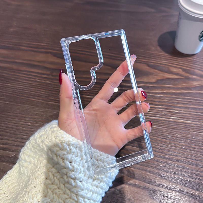 Samsung S25 Space pouzdro pro S24 Ultra - Nárazuvzdorný akrylový TPU ochranný kryt