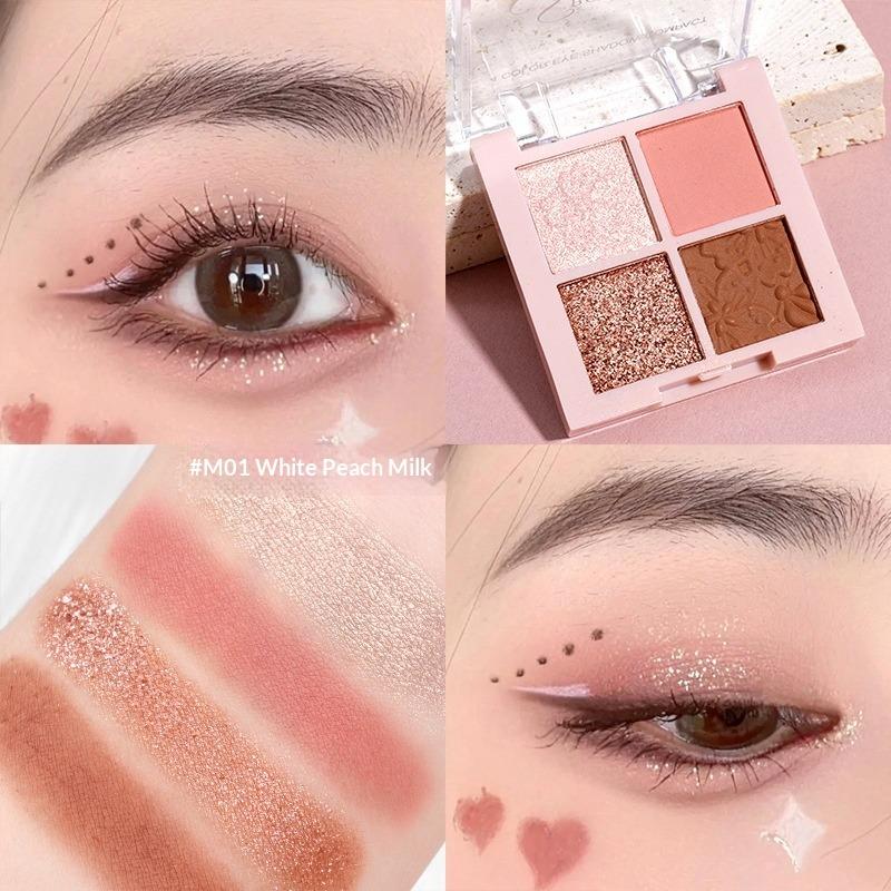 Children's Day Large Sequins Four-color Children's Eyeshadow Party Dance Stage Makeup Fine Sequins 4-color Eyeshadow Disc