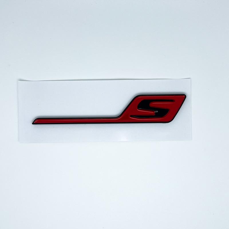 

3D Black C63S Letters V8 BITURBO Badge Car Rear Star Sticker Trunk AMG Emblem For Mercedes Benz AMG W205 C205 Accessories red S