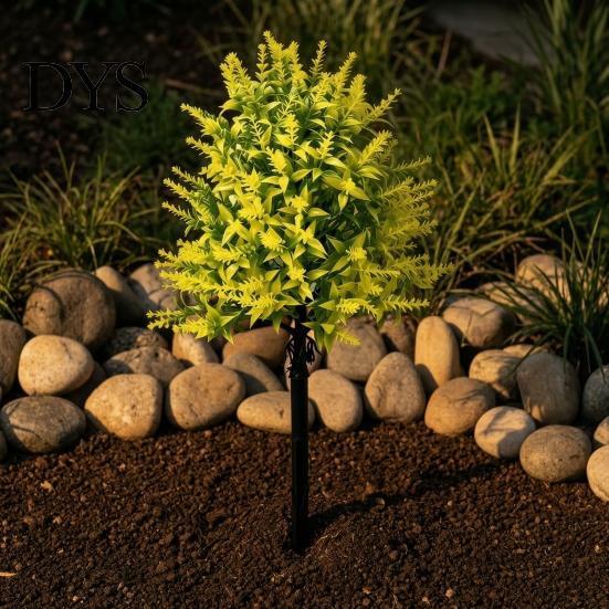 Lavender Plant For Home Artificial Topiary Ball Tree UV Resistant Fake Shrub Bushes with Retro Style Flowers Stake Realistic Plants for Wedding Patio