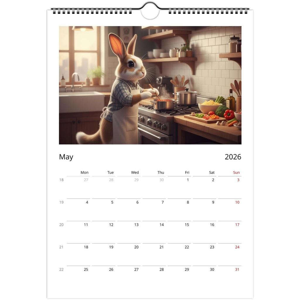 Wandkalender 2026, Kalender mit lustigem Thema, Lustiges Chat-Geschenk, Perfekte Wahl für den Heimgebrauch.