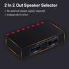 LYNEPAUAIO 2 In 2 Out Speaker Selector Switch Audio Signal Switcher Power Amplifier Audio Receiver Splitter Box