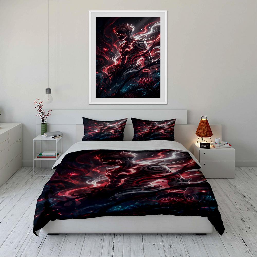 Fiery Warrior Bedding Set Bedding set (1 duvet cover, 2 pillowcases, duvet not included)