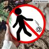 2D Flat, 1pc Round Aluminum "No Littering" Sign, Red & White Prohibition Metal Wall Art, Anti-Litter Symbol Design, Waterproof & Durable, Easy To