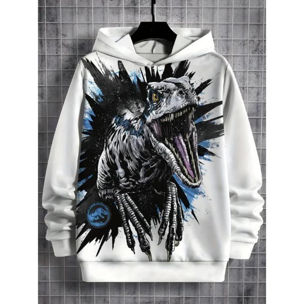 Fashion Men and Women's Hoodies Cartoon Animal 3D Print O-Neck Pullover Casual Outdoor Sweatshirt Kids T-shirt Top Clothing