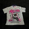 Camiseta Branca Manga Curta com Estampa Hellstar Masculina Feminina S-5XL Unissex