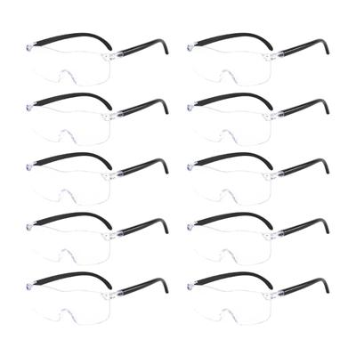 10Pcs High Definition Magnifying Reading Glasses For Senior with Clear Large PC Lens AntiScratch Wide View Eyewear