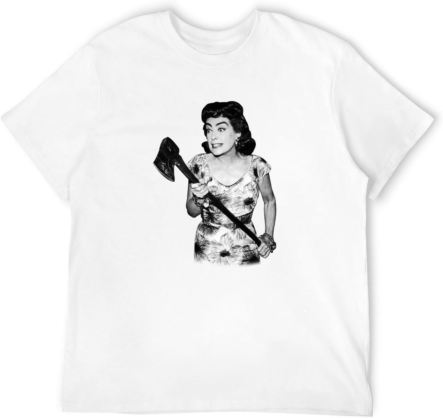 Joan Crawford   Hand Silk Screened, Pre Shrunk O Neck Men T Shirt L белый
