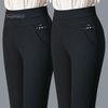 Mother Spring Pants High Waist Casual Stretch Pockets Solid Color Match Top Slim Fit Plus Size Pencil Women Clothing