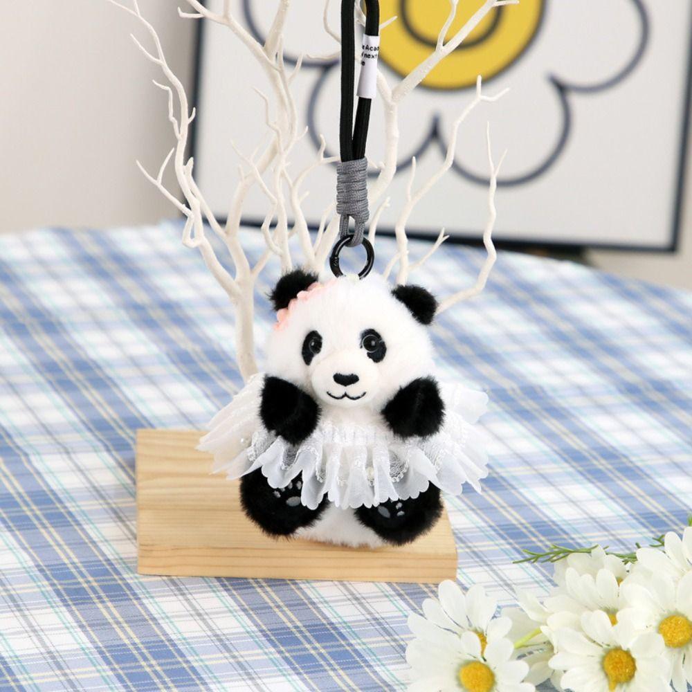 Jewelry Panda  Plush Toy Pendant PP Cotton Plush Creative Keyring  Children Gifts