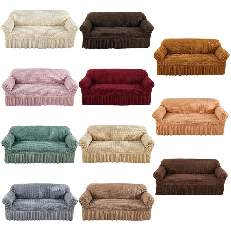 Plaids Seersuckers Sofa Cover for Living Room Stretch Sofa Slipcover for Home Armchair Cover 3 Seats Corner Couch Cover