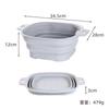 Food Grade Silicone Collapsible Colander, Foldable Fruit Vegetable Washing Basket, Heat Resistant Kitchen Strainer