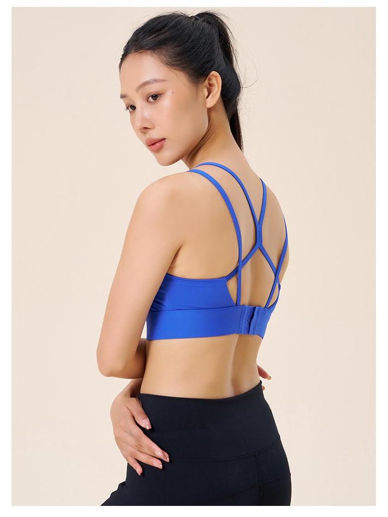 High-Intensity Cross Back Strappy Sports Bra for Women