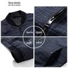 Qipilang Men's Business Casual Plaid Bomber Jacket