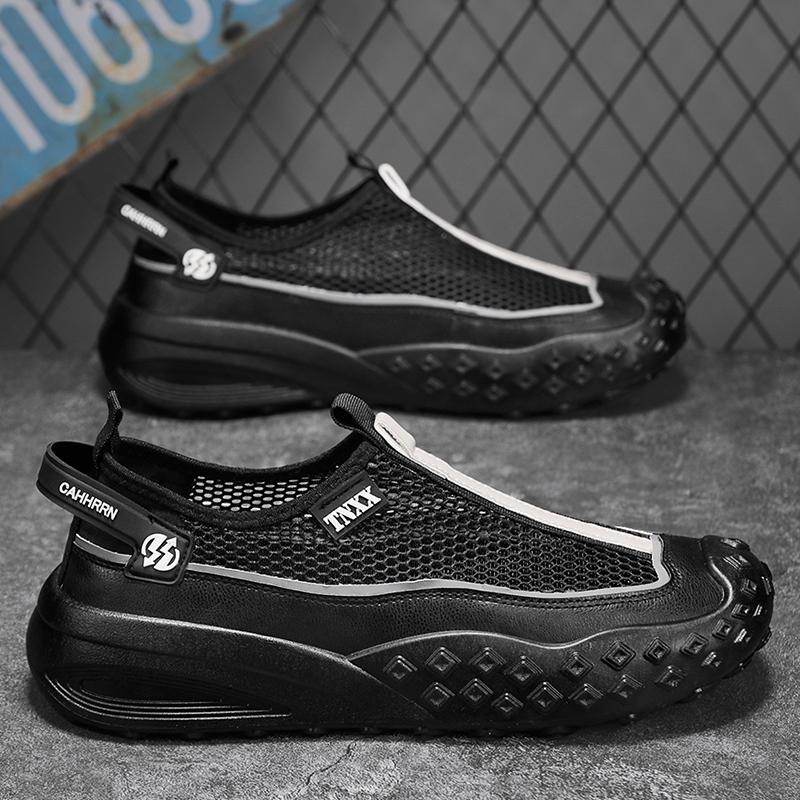 

Men s shoes summer creek walking shoes wading shoes quick-drying large mesh shoes hollow breathable driving shoes large mesh sneakers 39
