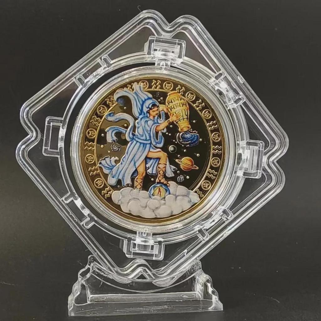 Gold-Plated Scorpio, Gemini, and Libra Zodiac Medallion Set