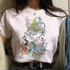 Studio Ghibli Spirited Away Hayao Miyazaki Kawaii T-skjorte med trykk for kvinner Harajuku Estetisk T-skjorte Hvite topper Anime T-skjorte for kvinner