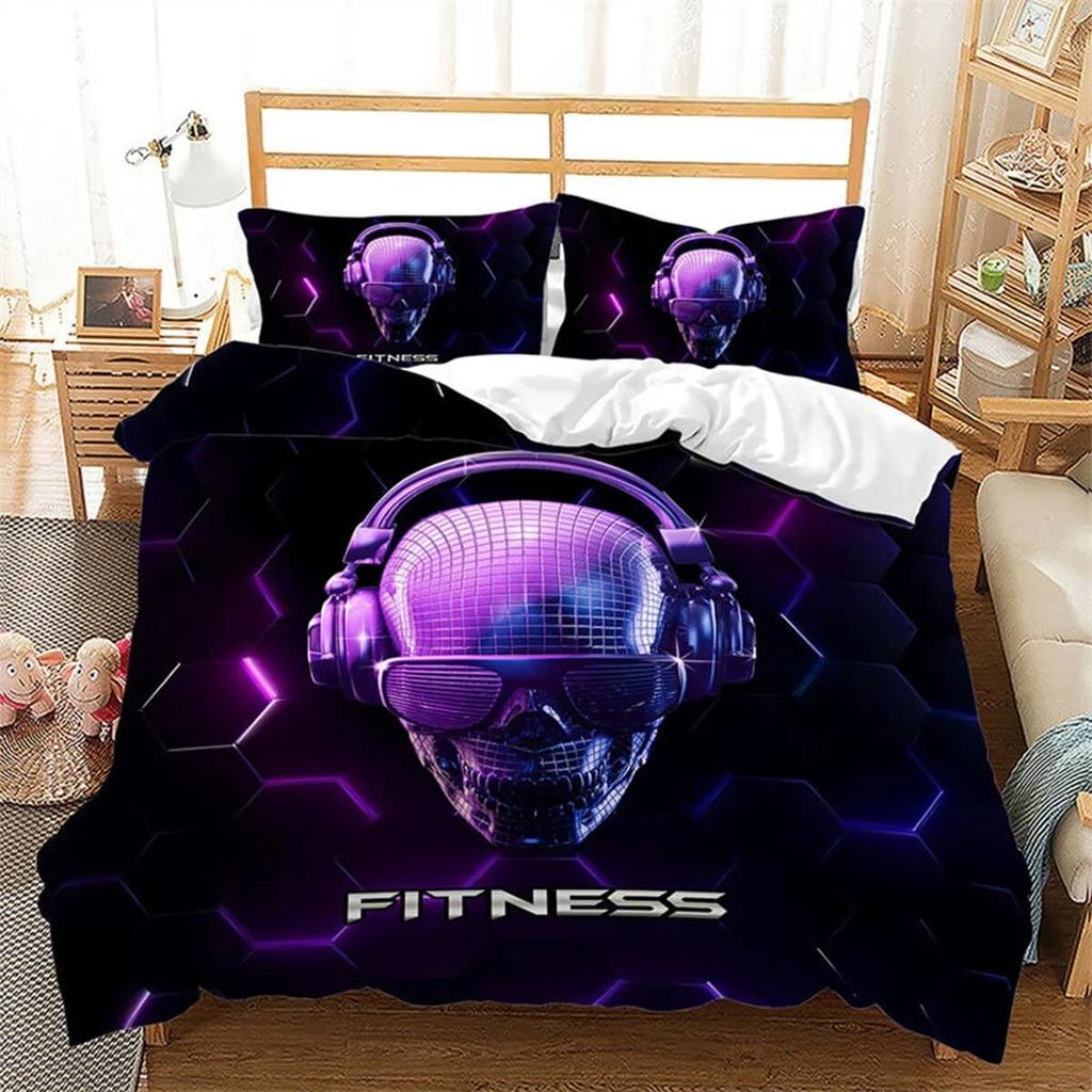 Comforter Gothic Skull Dark Skull Horror Theme King Size Suitable For Teenagers Women Men Bedroom Decoration Warm Breathable