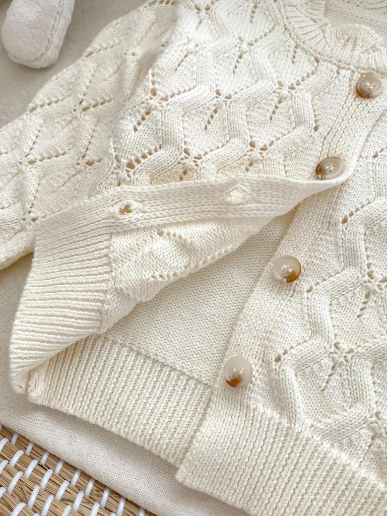 Baby Clothing Set Spring Autumn New Knitted Girl's Sweater Suit Thin Cardigan Coat +Short Sweet Two Piece Suit