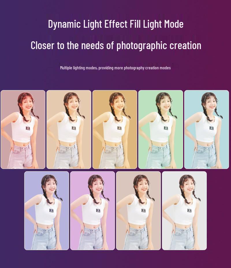 50W RGB Handheld LED Photography Light – Full Color Atmosphere and Live Broadcast Fill Light