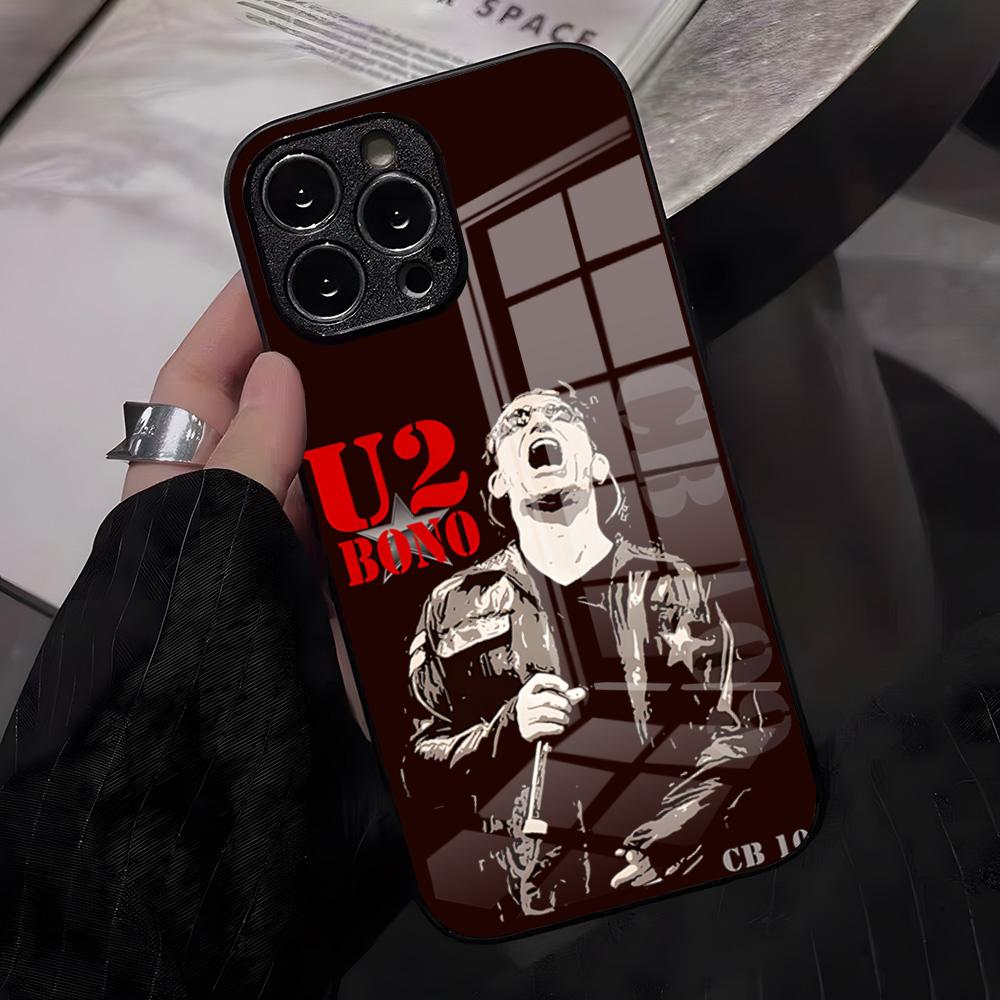 U2 Band Phone Case For IPhone 17 Pro Max 16 15 14 Pro Max 13 11 X Xs Xr 8 7Plus Glass Cover