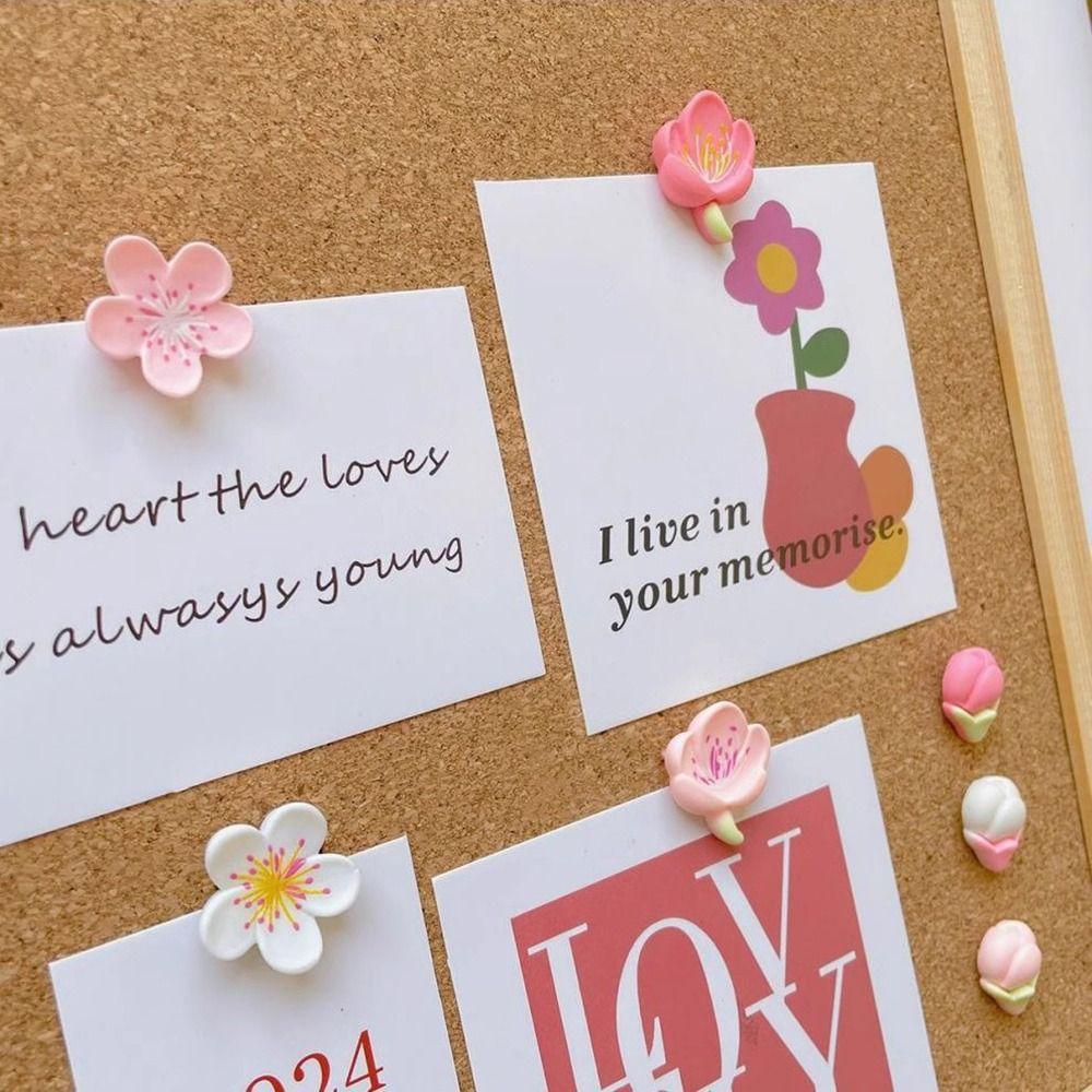 20/30Pcs DIY Sakura Pushpins Creative Thumb Tacks Blackboard Push Pins  Office School Supplies