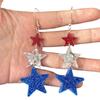 Modern Striped Heart Star Letters Earrings Comfortable Acrylic Jewelry Fashion Ear Accessories For Sensitive Ears