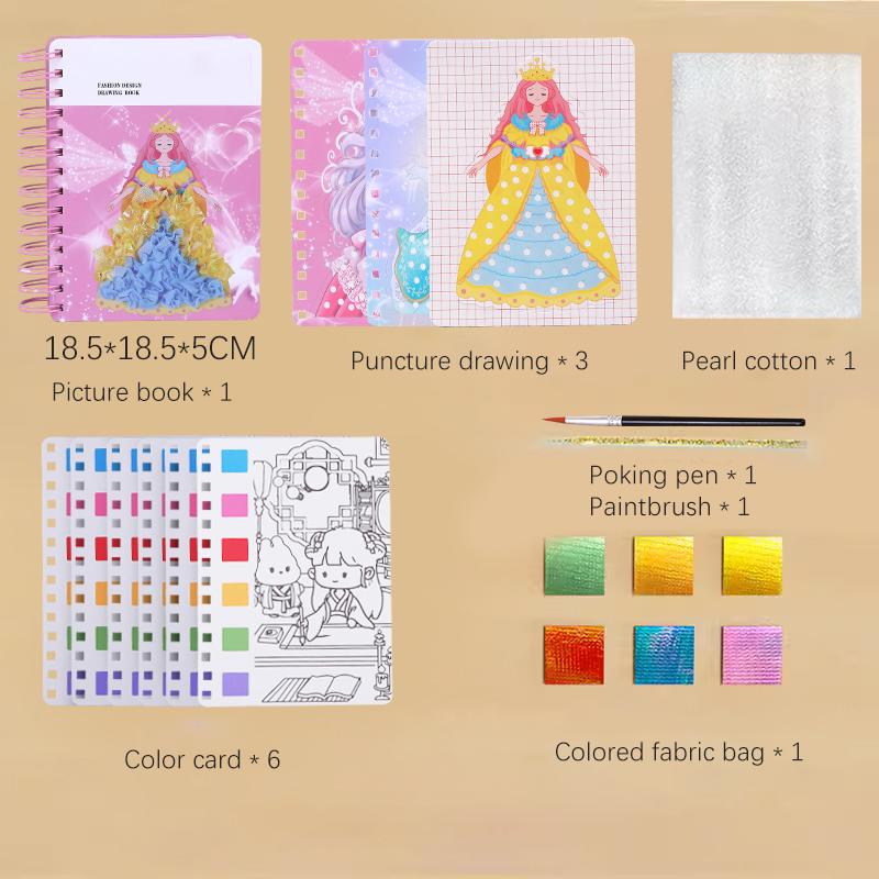 

Детские наклейки для рисования своими руками, поделки, игрушки для детей, искусство, для девочек, тычковая живопись, принцесса, ручная работа, образовательные, волшебные, детские подарки розовый