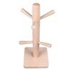 Mug Holder Tree Wood Hanger Stand with 6 Hooks Weighted Base Anti Slip Coffee Mug Rack for Kitchen Counter Cabinet