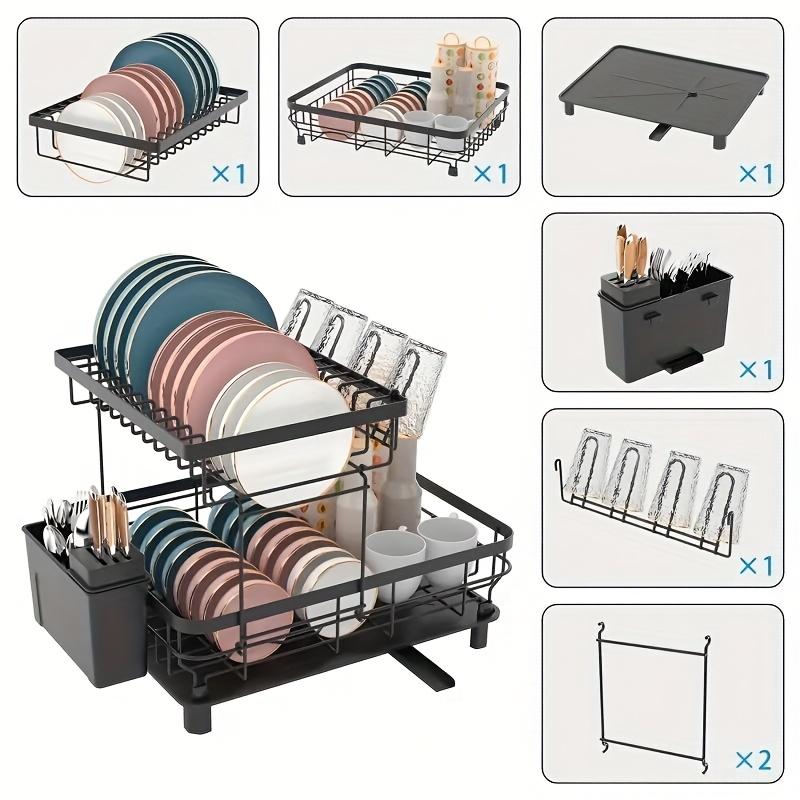 Multi-Functional Storage Rack – Dishes, Bowls, Plates, Drain Rack, Chopsticks & Spoon Box, Kitchen Rack for Organizing Bowls