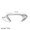 Niche Irregular Titanium Steel Bracelet in Smooth 18k Gold - Fashionable High-End Accessory