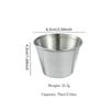 Stainless Steel 304 Sauce Cup: Deepened Ketchup, Salad Dressing, and Steak Seasoning Holder for Western Dishes.