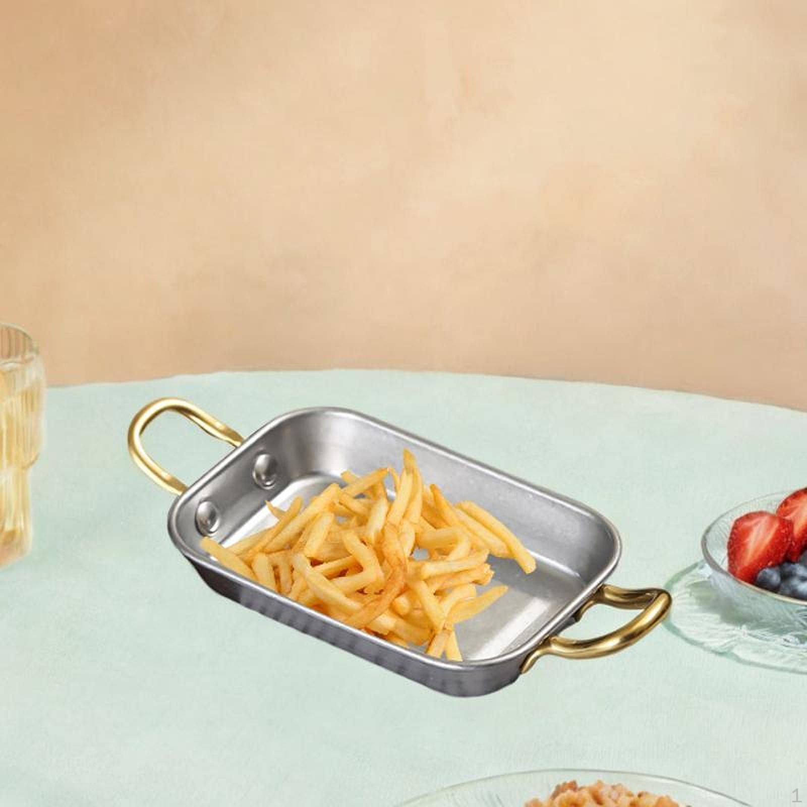 

Поднос для сервировки из нержавеющей стали, многоцелевой, креативный, сервировочное блюдо, фруктовая тарелка, закуска S Retro