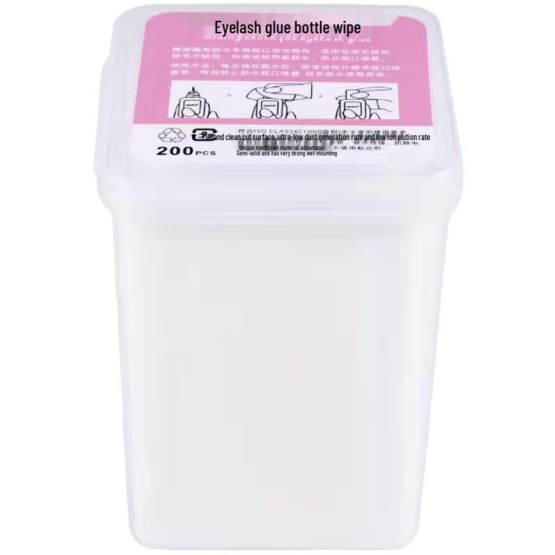 Lint-Free Nail & Glue Cleaning Cotton Pads - Polish Remover & Eyelash Glue Wipes