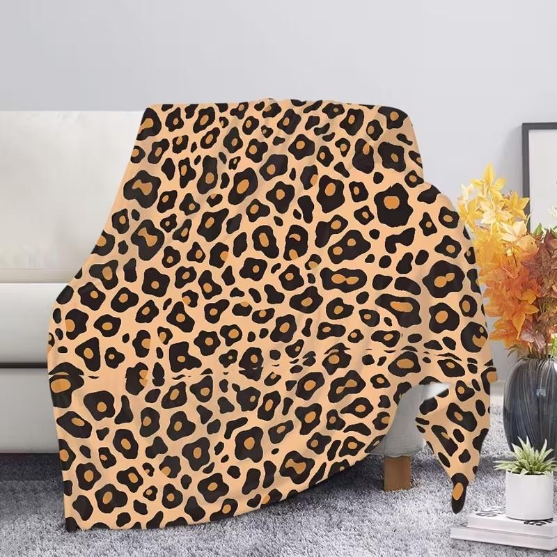 Klassische Leopardenmuster-Decke Weiche Warme Decke für Sofa Bett Couch Tier-Muster Heimdekoration Bequeme Decke für Schlafzimmer