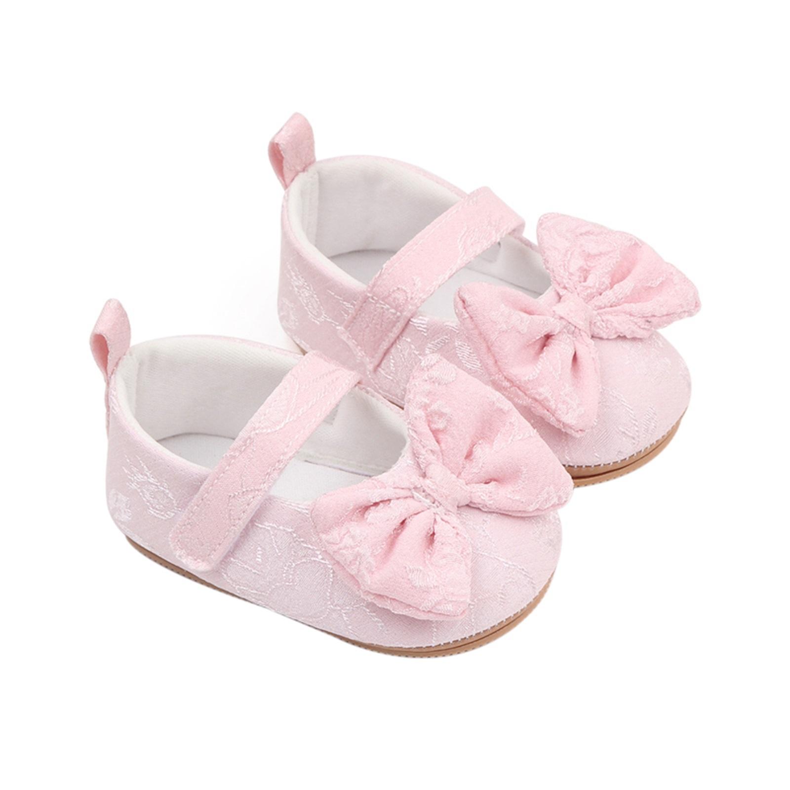 

ma&baby 0-18M Baby Girls Shoes Princess Newborn Infant Toddler Lace Bow Cute First Walkers 0-6 Months