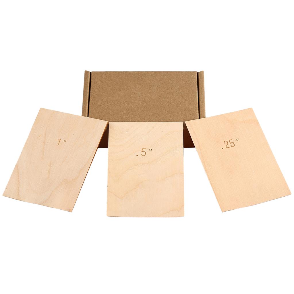 3Pcs Solid Maple Wood Plate Protections 0.25, 0.5, 1 Degree Thickness Guitar Neck Shims for Guitar Player Repairment