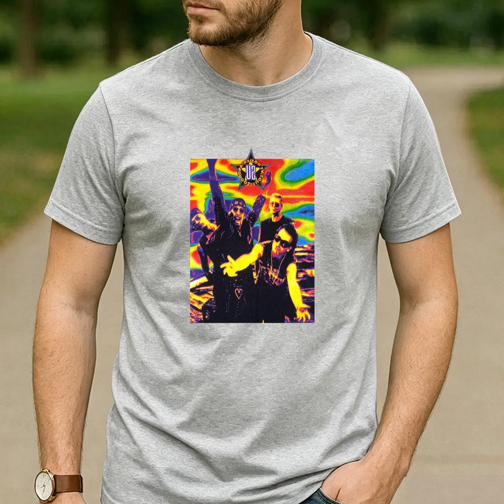 Vintage U2 Band Live Concert Photo Graphic T Shirt Unisex Cotton Short Sleeve Rock Music Fans Casual Tee Festival Merch