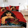 3dílná sada povlečení Wonder Woman, Sada povlečení, Měkký pohodlný povlak na přikrývku, Do ložnice, Pro hosty (1*Povlak na přikrývku + 2*Povlaky na polštáře, Bez výplně