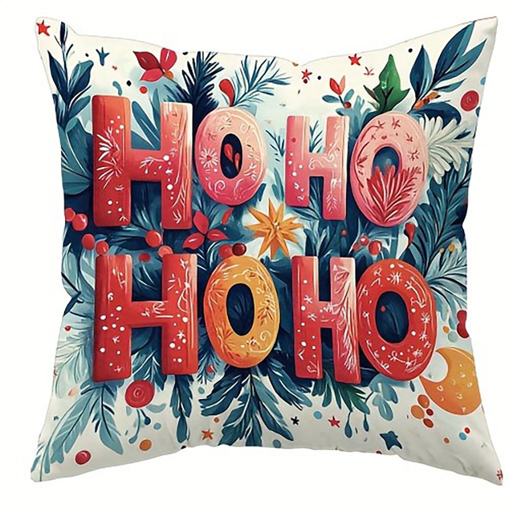 Christmas Nutcracker and Ho Ho Ho/Fa La La Pattern Decorative Pillowcases Sofa room cushion cover home decoration new year gift