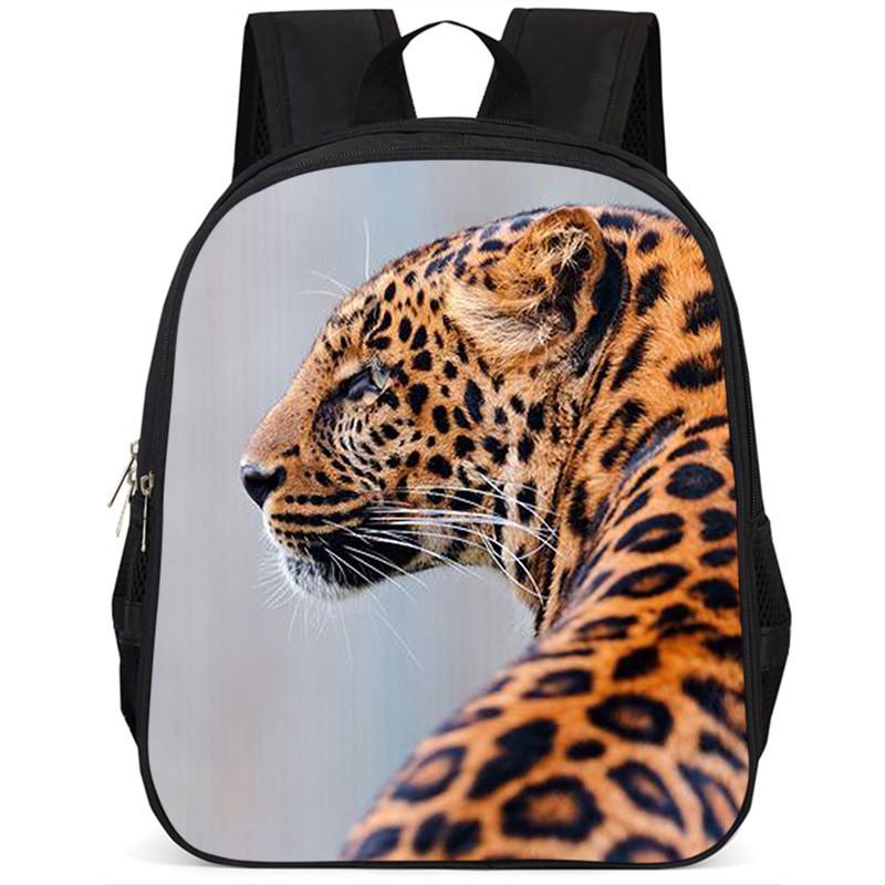 Spacious And Lightweight 15-inch 3d Leopard Backpack For School Kids