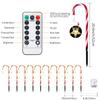 Christmas Candy Cane Lights 8 Modes Timer Remote Waterproof Battery Operated Pathway Marker Garden Landscape Decor Lawn Lights